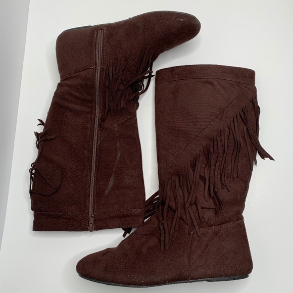 Rue 21 | Brown Fringed Boho Boots size 7 - Picture 2 of 7